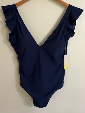 NWT Summersalt swimsuit navy one piece women’s 12 the backflip